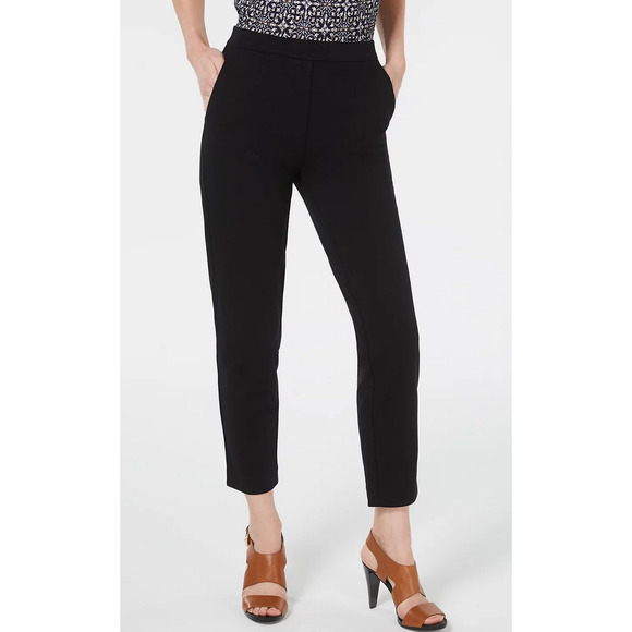 Michael Kors Slim Pull On Pants Black Petite Size PXS - Picture 1 of 4